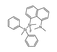 8-(1-fluoro-1,2-dimethyl-2,2-diphenyldisilanyl)-N,N-dimethylnaphthalen-1-amine结构式