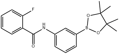 2-fluoro-N-[3-(4,4,5,5-tetramethyl-1,3,2-dioxaborolan-2-yl)phenyl]benzamide Structure