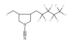 N-CYANO-3-(IODOMETHYL)-4-(1H,1H-NONAFLUOROPENTYL)PYRROLIDINE Structure