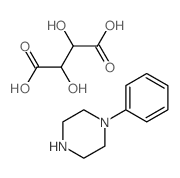 2,3-dihydroxybutanedioic acid,1-phenylpiperazine Structure
