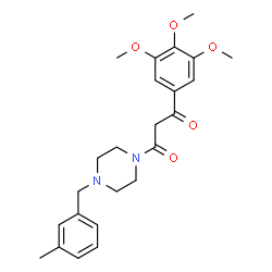 1-(m-Methylbenzyl)-4-[3-(3,4,5-trimethoxyphenyl)-1,3-dioxopropyl]piperazine Structure