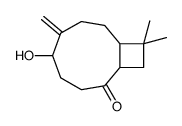 5-hydroxy-11,11-dimethyl-4-methylidenebicyclo[7.2.0]undecan-8-one结构式