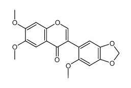 6,7-Dimethoxy-3-(6-methoxy-1,3-benzodioxol-5-yl)-4H-1-benzopyran-4-one structure