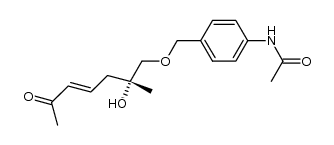 (R,E)-N-(4-(((2-hydroxy-2-methyl-6-oxohept-4-en-1-yl)oxy)methyl)phenyl)acetamide结构式