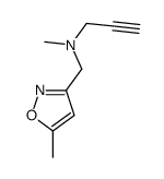 Isoxazole, 5-methyl-3-[(methyl-2-propynylamino)methyl]- (7CI,8CI) structure