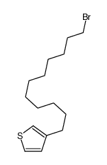 3-(11-bromoundecyl)thiophene结构式