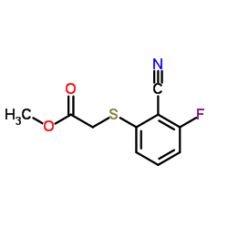 METHYL 2-(2-NITRILO-3-FLUOROPHENYLTHIO)ACETATE结构式
