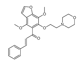 (E)-1-[4,7-dimethoxy-6-(2-morpholin-4-ylethoxy)-1-benzofuran-5-yl]-3-phenylprop-2-en-1-one Structure