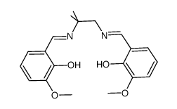 N,N'-bis(3-methoxysalicylidene)-(2-methyl-1,3-propanediamine) Structure