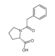 (S)-1-(2-phenylacetyl)pyrrolidine-2-carboxylic acid Structure