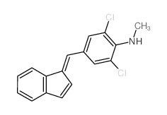 2,6-dichloro-4-[(E)-inden-1-ylidenemethyl]-N-methyl-aniline结构式