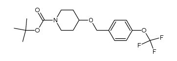 4-[(4-trifluoromethoxy)phenyl]methoxypiperidine-1-formic acid tert-butyl ester Structure