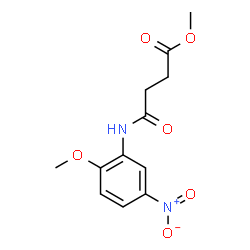 Methyl 4-[(2-methoxy-5-nitrophenyl)amino]-4-oxobutanoate结构式