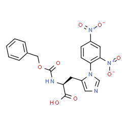 N-[(Benzyloxy)carbonyl]-3-[1-(2,4-dinitrophenyl)-1H-imidazol-5-yl]-L-alanine structure