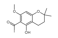 6-Acetyl-5-hydroxy-7-methoxy-3,4-dihydro-2,2-dimethyl-2H[1]benzopyran结构式