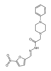5-Nitro-2-furaldehyde (4-phenyl-1-piperazinylacetyl)hydrazone结构式