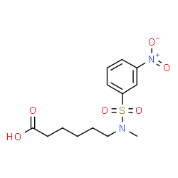 6-[methyl[(3-nitrophenyl)sulphonyl]amino]hexanoic acid structure
