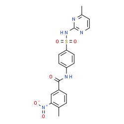 4-methyl-N-{4-[(4-methylpyrimidin-2-yl)sulfamoyl]phenyl}-3-nitrobenzamide结构式