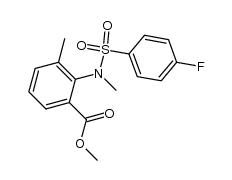 Methyl 2-[[(4-fluorophenyl)sulfonyl](methyl)amino]3-methyl benzoate Structure