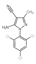 5-AMINO-3-METHYL-1-(2,4,6-TRICHLORO-PHENYL)-1H-PYRAZOLE-4-CARBONITRILE结构式