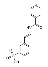 Isonicotinic acid 2-(m-sulfobenzylidene) hydrazide structure