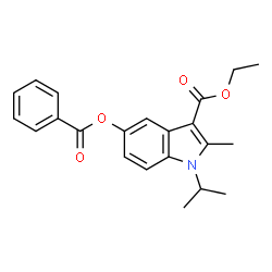Ethyl 5-(benzoyloxy)-1-isopropyl-2-methyl-1H-indole-3-carboxylate structure