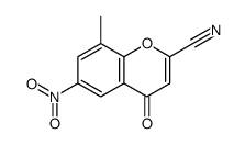 4H-1-Benzopyran-2-carbonitrile, 8-methyl-6-nitro-4-oxo- Structure