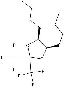 4α,5α-Dibutyl-2,2-bis(trifluoromethyl)-1,3-dioxolane结构式