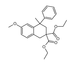 diethyl 6-methoxy-4-methyl-4-phenyl-3,4-dihydronaphthalene-2,2(1H)-dicarboxylate Structure