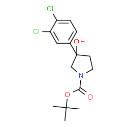 1-BOC-3-(3,4-DICHLOROPHENYL)-3-HYDROXYPYRROLIDINE structure