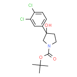 1-BOC-3-(3,4-DICHLOROPHENYL)-3-HYDROXYPYRROLIDINE结构式