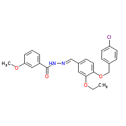 N'-[(E)-{4-[(4-Chlorobenzyl)oxy]-3-ethoxyphenyl}methylene]-3-methoxybenzohydrazide结构式