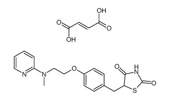 5-[4-[2-(N-methyl-N-(pyridin-2-yl)amino)ethoxy]benzyl]thiazolidine-2,4-dione fumarate Structure