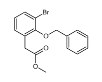 methyl 2-(3-bromo-2-phenylmethoxyphenyl)acetate结构式