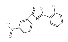 5-(2-氯苯基)-3-(3-硝基苯基)-1,2,4-噁二唑结构式