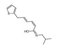 N-(2-methylpropyl)-6-thiophen-2-ylhexa-2,4-dienamide Structure