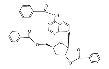 N6,2',5'-tribenzoyl-3'-deoxyadenosine Structure