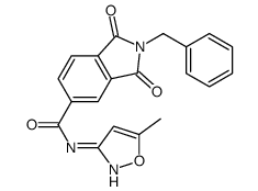 2-benzyl-N-(5-methyl-1,2-oxazol-3-yl)-1,3-dioxoisoindole-5-carboxamide结构式