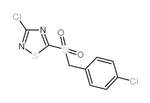 3-氯-5-(4-氯苄基磺酰基)-1,2,4-噻二唑结构式