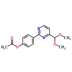 4-[4-(Dimethoxymethyl)-2-pyrimidinyl]phenyl acetate Structure
