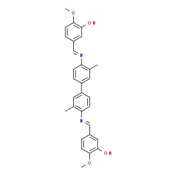 3,3'-[(3,3'-dimethyl-4,4'-biphenyldiyl)bis(nitrilomethylylidene)]bis(6-methoxyphenol) Structure