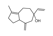6-ethenyl-3-methyl-8-methylidene-1,2,4,5,7,8a-hexahydroazulen-6-ol结构式