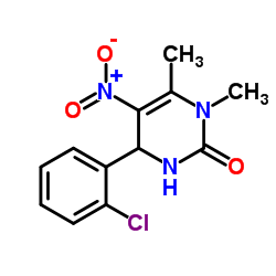 6-(2-chlorophenyl)-3,4-dimethyl-5-nitro-1,6-dihydropyrimidin-2-one结构式