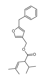 2-Isopropyl-4-methyl-pent-3-enoic acid 5-benzyl-furan-3-ylmethyl ester Structure
