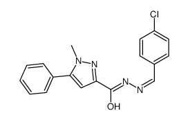 N'-[(E)-(4-Chlorophenyl)methylene]-1-methyl-5-phenyl-1H-pyrazole- 3-carbohydrazide Structure