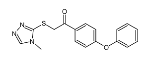 2-[(4-methyl-1,2,4-triazol-3-yl)sulfanyl]-1-(4-phenoxyphenyl)ethanone结构式