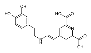 1,2,3,4-Tetrahydro-4-[2-[[2-(3,4-dihydroxyphenyl)ethyl]imino]ethylidene]pyridine-2,6-dicarboxylic acid structure