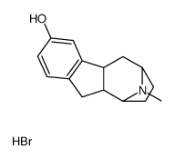 11-methyl-4b,5,6,7,8,9,9a,10-octahydro-6,9-epiminobenzo[a]azulen-3-ol hydrobromide Structure