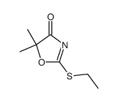 2-ethylmercapto-5,5-dimethyl-oxazol-4-one结构式