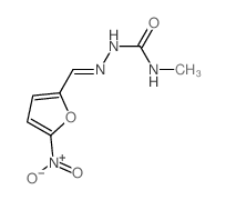 3-methyl-1-[(5-nitro-2-furyl)methylideneamino]urea Structure